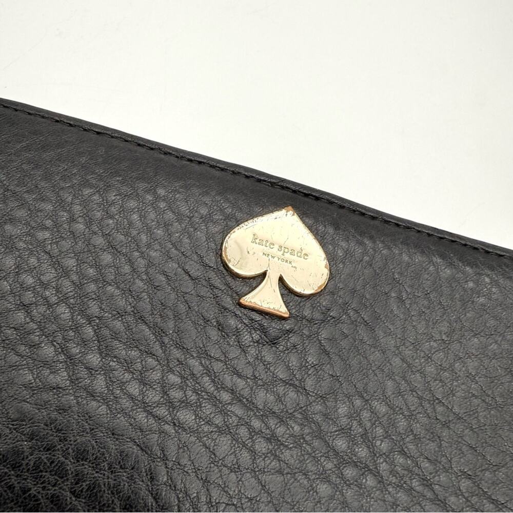 Kate Spade Stacy Leroy Street Wallet Black Pebble Leather WLRU1894 - Picture 2 of 16
